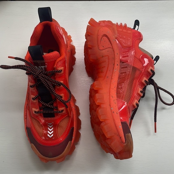 Caterpillar Intruder XL Orange Supercharged Chunky Y2k Sneakers - Picture 3 of 14